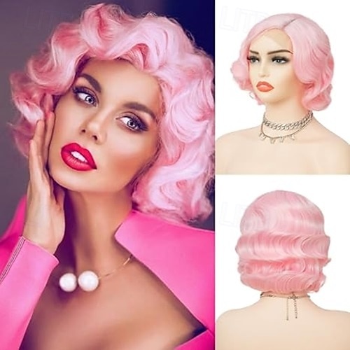 Pelucas cortas de los años 20 para mujeres peluca de ondas de dedo peluca sintética natural disfraz de cosplay peluca flapper de carnaval Halloween 2026 - $18.49 –P2