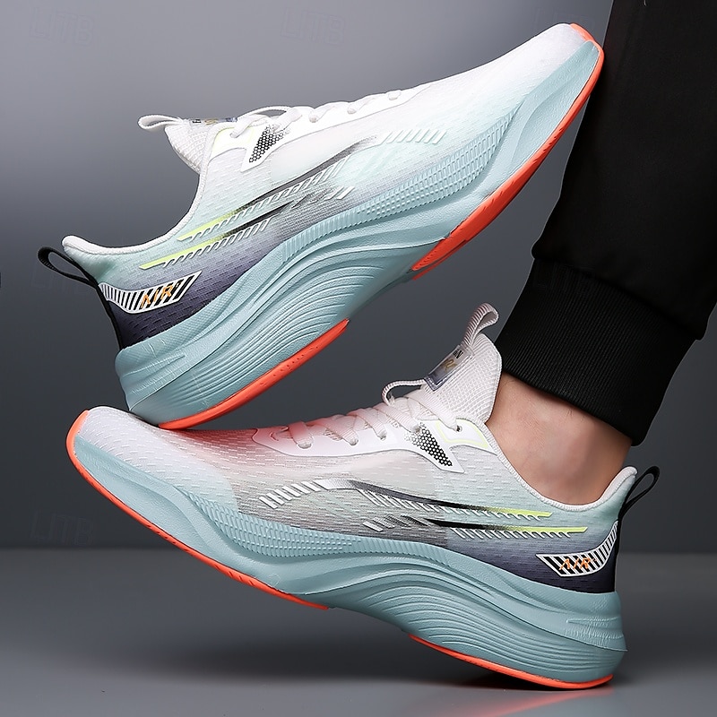 Men's Lightweight Breathable White Running Sneakers – Cushioning Athletic Shoes for Outdoor Sports and Fitness 2025 - $46.99 –P2