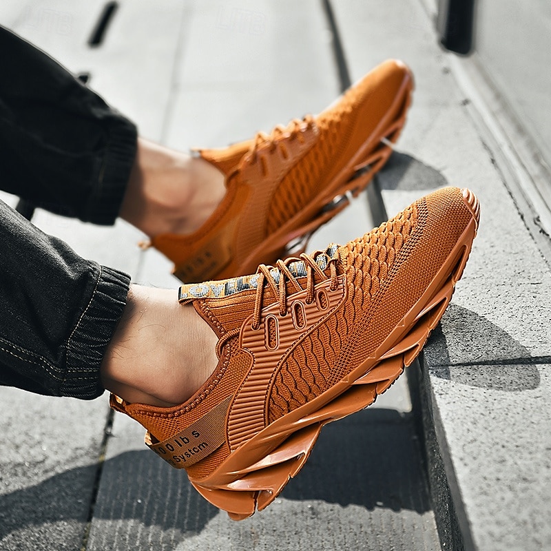 herenmode hardloopsneakers, lichtgewicht ademende sportschoenen met unieke blade-zool, ideaal voor de sportschool, hardlopen en streetwear 2025 - $46.99 –P14
