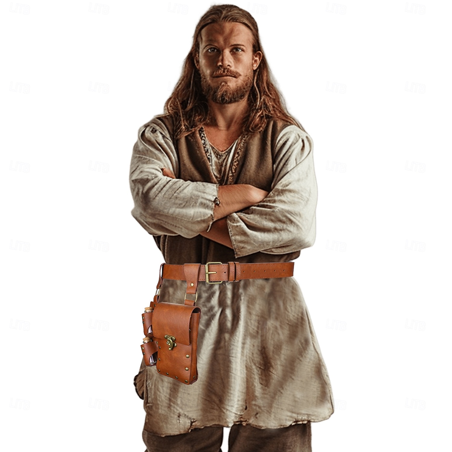 Retrò Vintage Medievale Rinascimento Cintura in Vita Borsello da Cintura Bottiglia magica Costume Per uomo Per donna Celtico Vichingo Fantasia Halloween Carnevale Feste LARP Fiera Rinascimentale del 2026 a $23.99 –P1