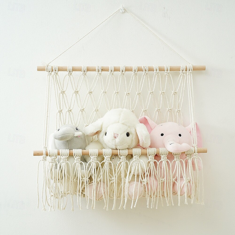 Macrame Hanging Basket for Fruit and Vegetable Storage Boho Kitchen Storage Basket Macrame Fruit Hammock Vegetable Fruit Holder Mesh Fruit Bowl Macrame Braided Decoration 2025 - $58.99 –P1