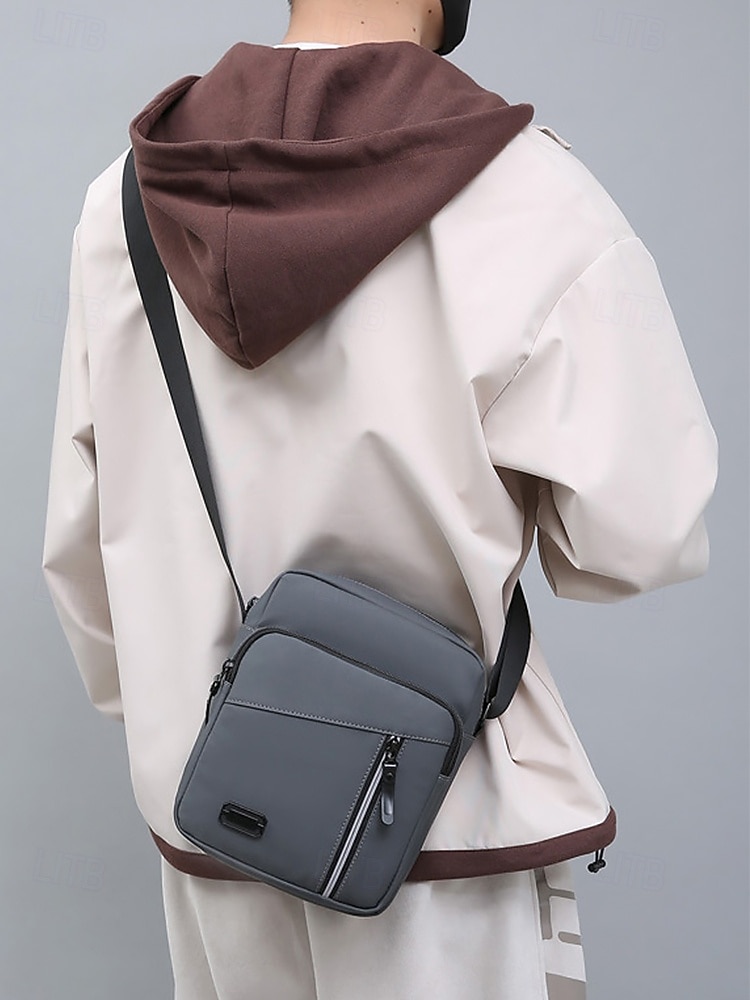 borsa a tracolla impermeabile da uomo con più tasche con cerniera – borsa a tracolla da viaggio per esterni resistente in verde oliva del 2025 a $19.99 –P2