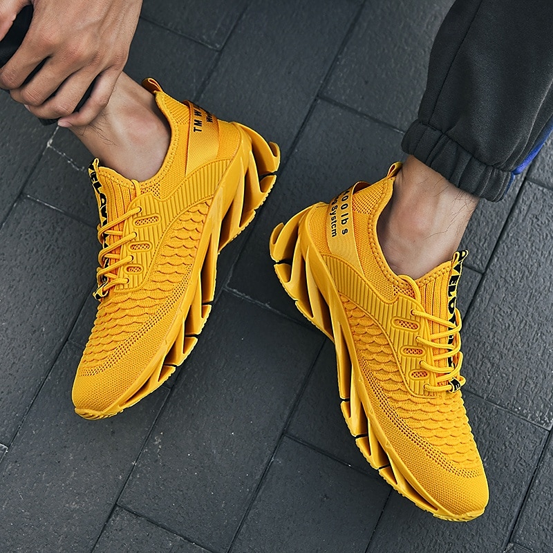 herenmode hardloopsneakers, lichtgewicht ademende sportschoenen met unieke blade-zool, ideaal voor de sportschool, hardlopen en streetwear 2025 - $46.99 –P8