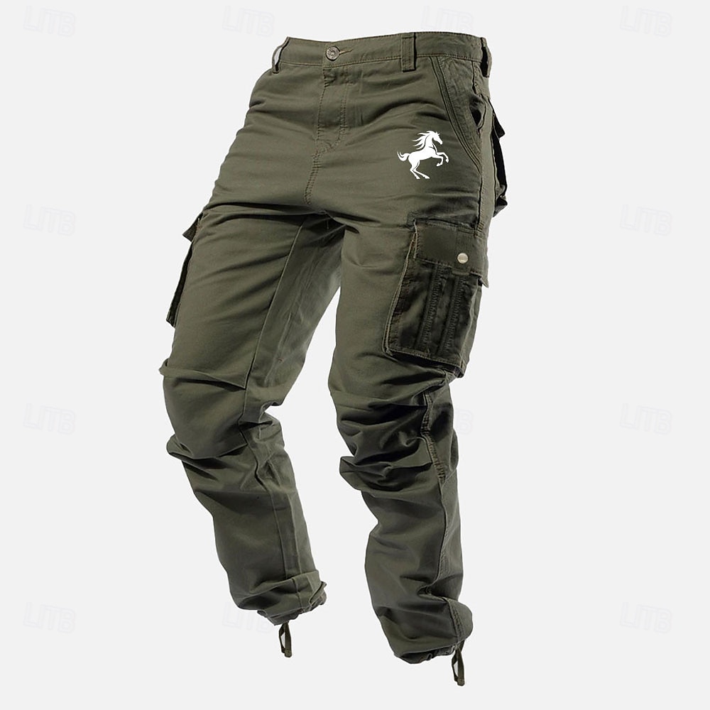 Herre Militærbukser Cargo bukser Arbeidsbukser Multi lomme Grafisk Dyr Hest Utendørs Full lengde utendørs Sport & Utendørs Avslappet Klassisk vestlig stil Gul Militærgrønn Mikroelastisk 2026 - $40.99 –P6