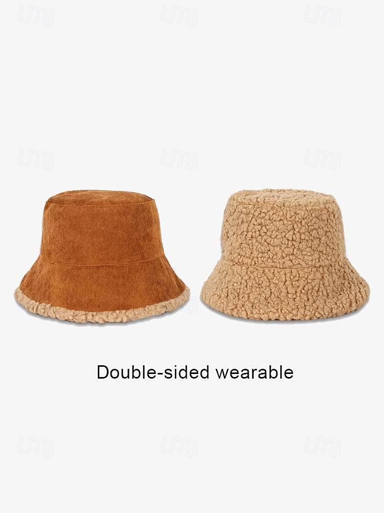 Women's Corduroy Bucket Hats with Sherpa Trim - Multi-Color for All Seasons Outdoor Fashion 2026 - $11.99 –P3