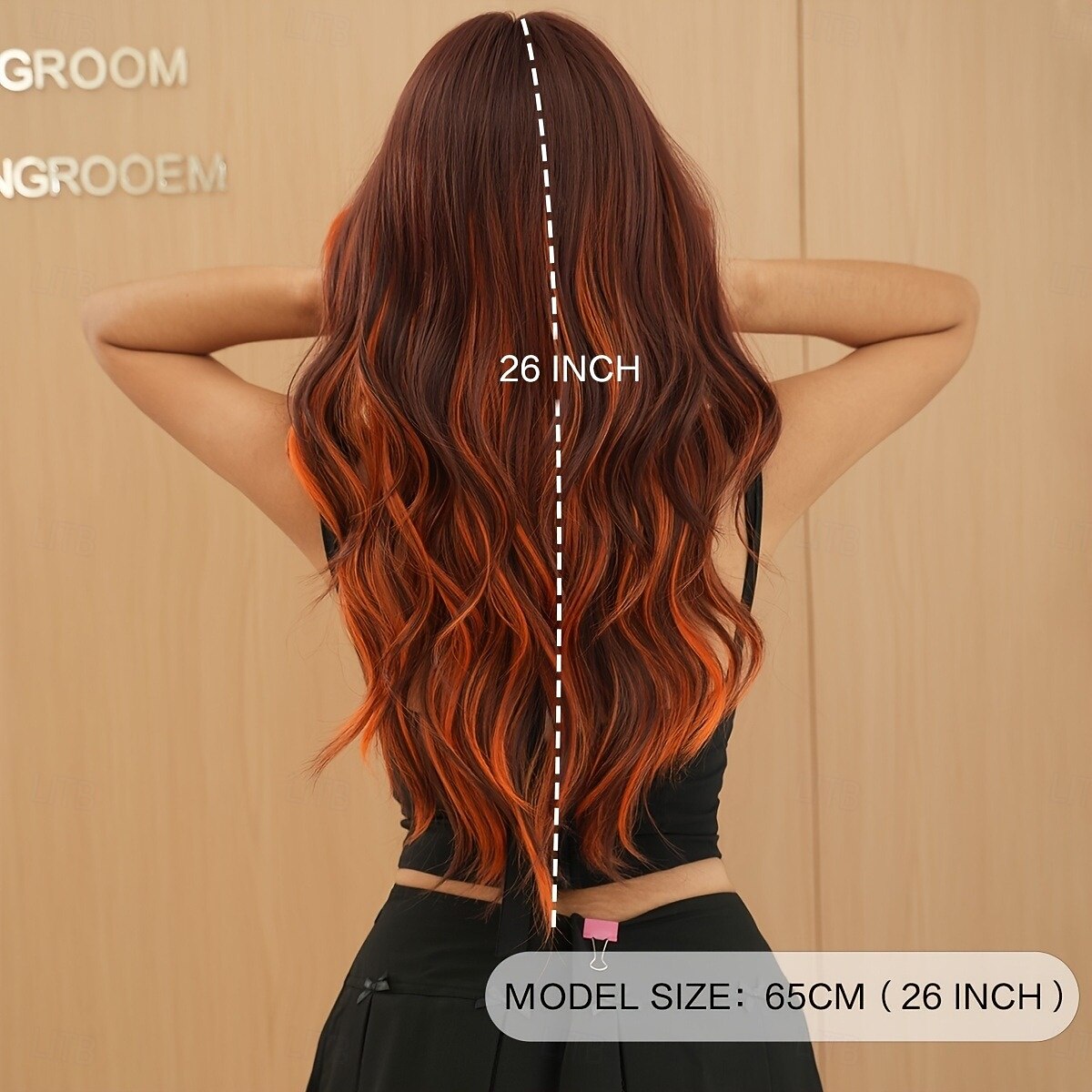 Long Loose Curly Wig - Heat Resistant Synthetic Hair Middle Part Curtain Bangs Beginner Friendly Music Festival Inspired - Premium Quality Easy to S 2025 - GBP £15 –P5