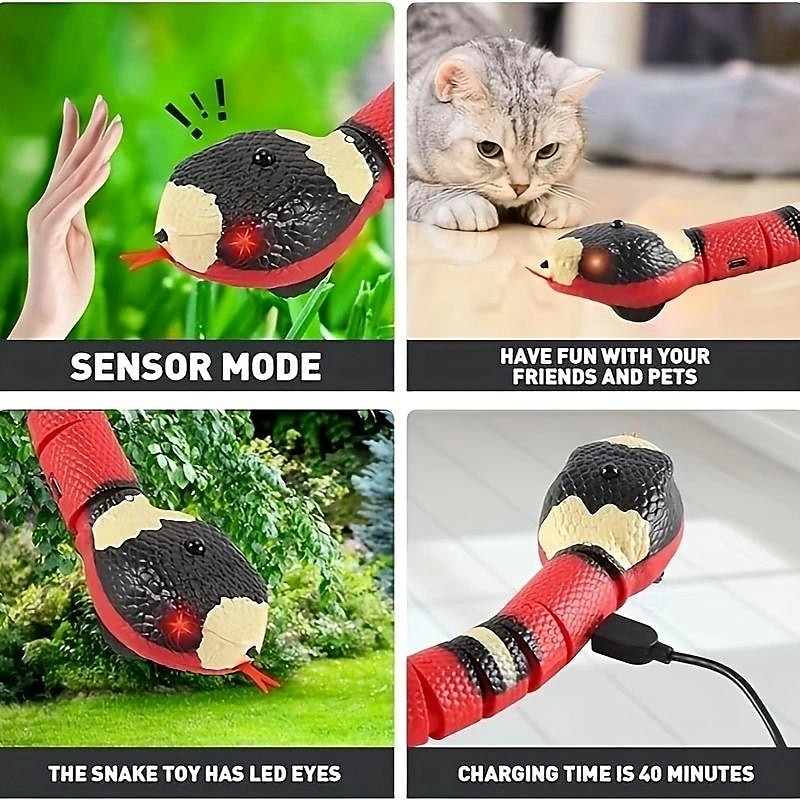 Electric Smart AI Snake Toy   Automatic Induction, Realistic Cunning Movement for Exciting Pet Playtime  Complete Interactive Toy Set 2025 - GBP £18 –P5