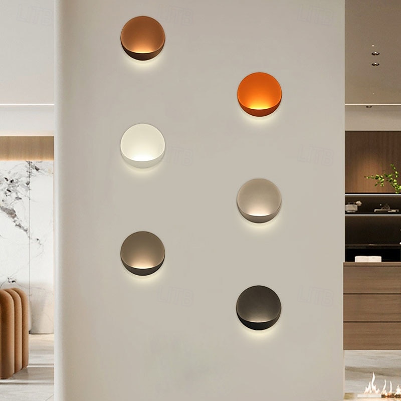 Modern Minimalist Round Aluminum LED Wall Sconce Lamp Indoor Modern Indoor Wall Lights Bedroom Metal Wall Light 110-240V 10W 2025 - $141.99 –P10