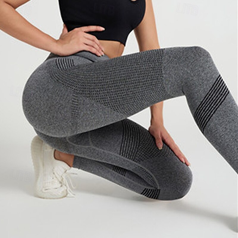 Dam Yogabyxor Yoga leggings Lappverk Hög midja Yoga Gymträning Pilates Trikåer Svart Rosa Armégrön Höst sporter Sportkläder Elastisk Smal 2025 - $12.99 –P10