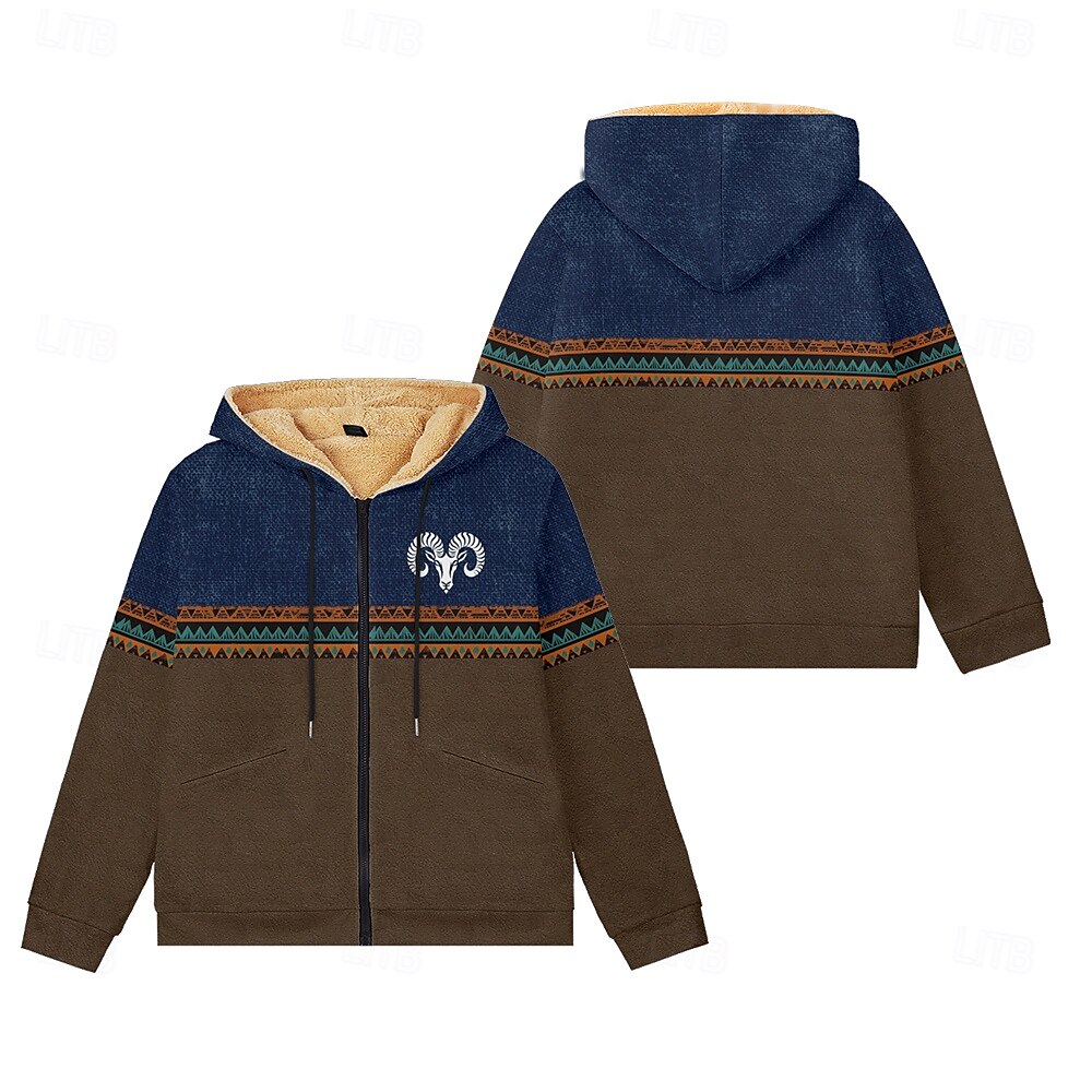 Homens Moletom Moletons Moletom com capuz impressao 3D Marron Outono/Inverno Designer de 2025 por $42.99 –P1
