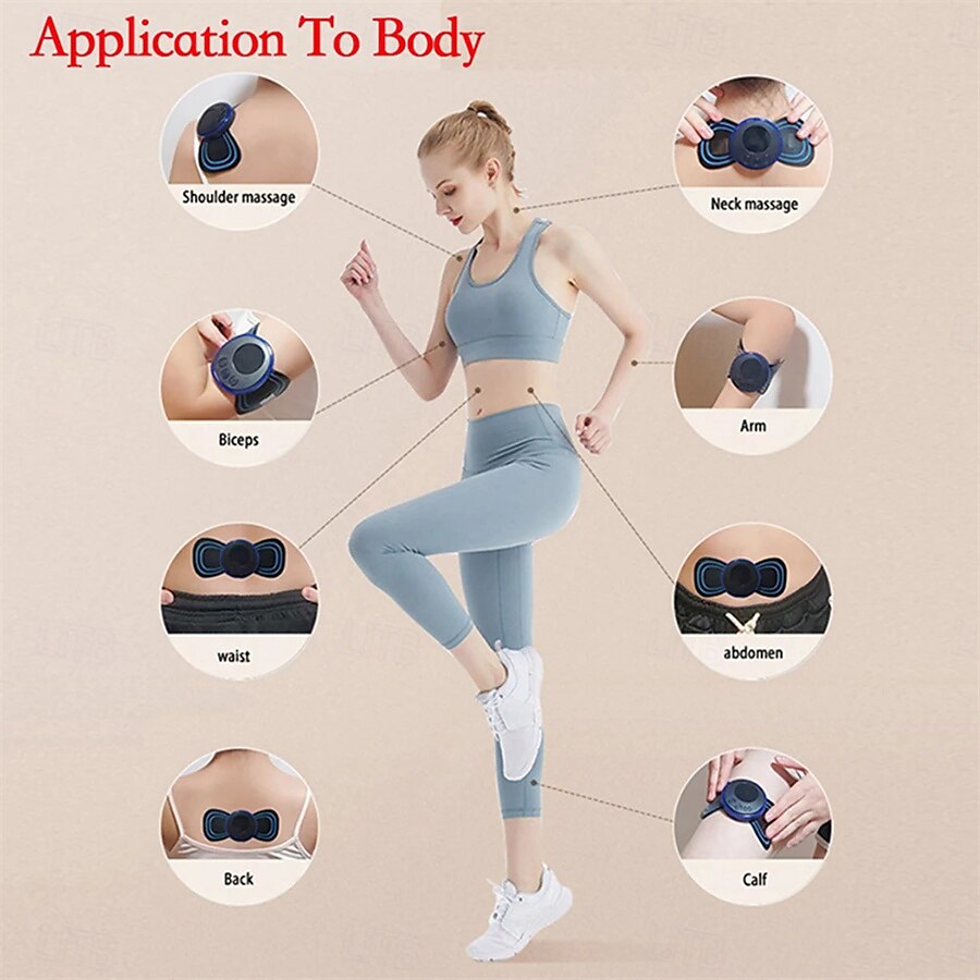 3/6 stuks smart ems nekmassager mini nek- en rugstimulatiemassager draagbare gelpad sticker dun 2025 - $24.99 –P16