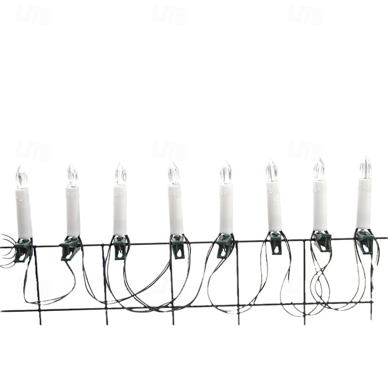 Festive LED Candle Light String Warm White Battery-Powered Clip-On For Easy Hanging Perfect For Christmas Tree & Holiday Decor 2025 - $14.49 –P6