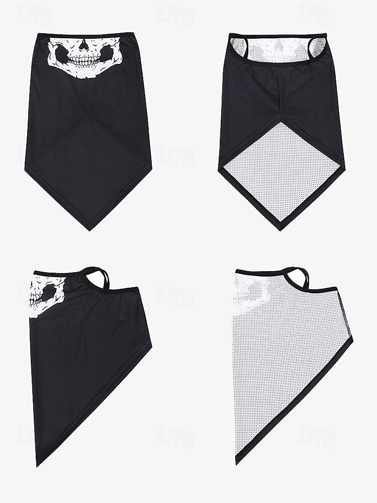 Bandana con forma de calavera para deportes al aire libre: mascarilla multifuncional transpirable para ciclismo, senderismo y festivales de Halloween 2025 - $11.99 –P3