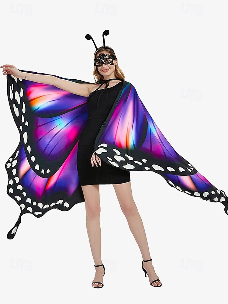 Vibrant Butterfly Wings Costume for Women - Colorful Party Accessory for Halloween, Cosplay, and Festivals 2025 - $18.99 –P2