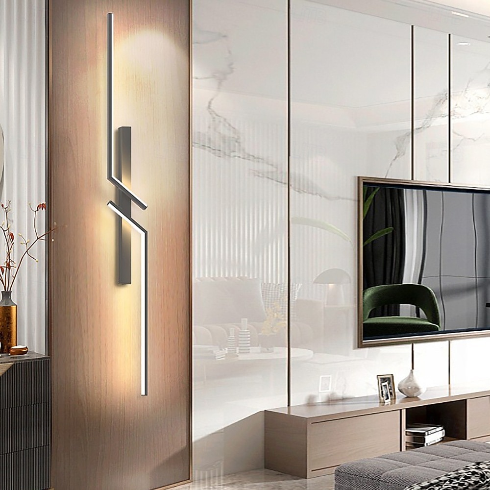 lightinthebox led sisäseinävalaisin vuoraus 60-120cm/23.4-46.8in kaari sisätiloissa moderni yksinkertainen led-seinävalaisin silikoniseinävalaisin sopii makuuhuoneeseen olohuoneeseen kylpyhuone 2026 - $87.99 –P7