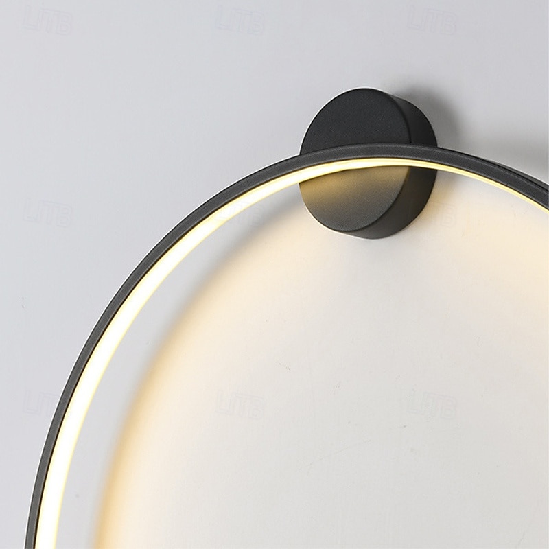 luzes de parede led redondas para ambientes internos, arandelas de parede, luminárias de parede modernas, luminárias de parede circulares de meados do século, decoração de parede, ouro e preto 85-265v de 2025 por $82.99 –P6