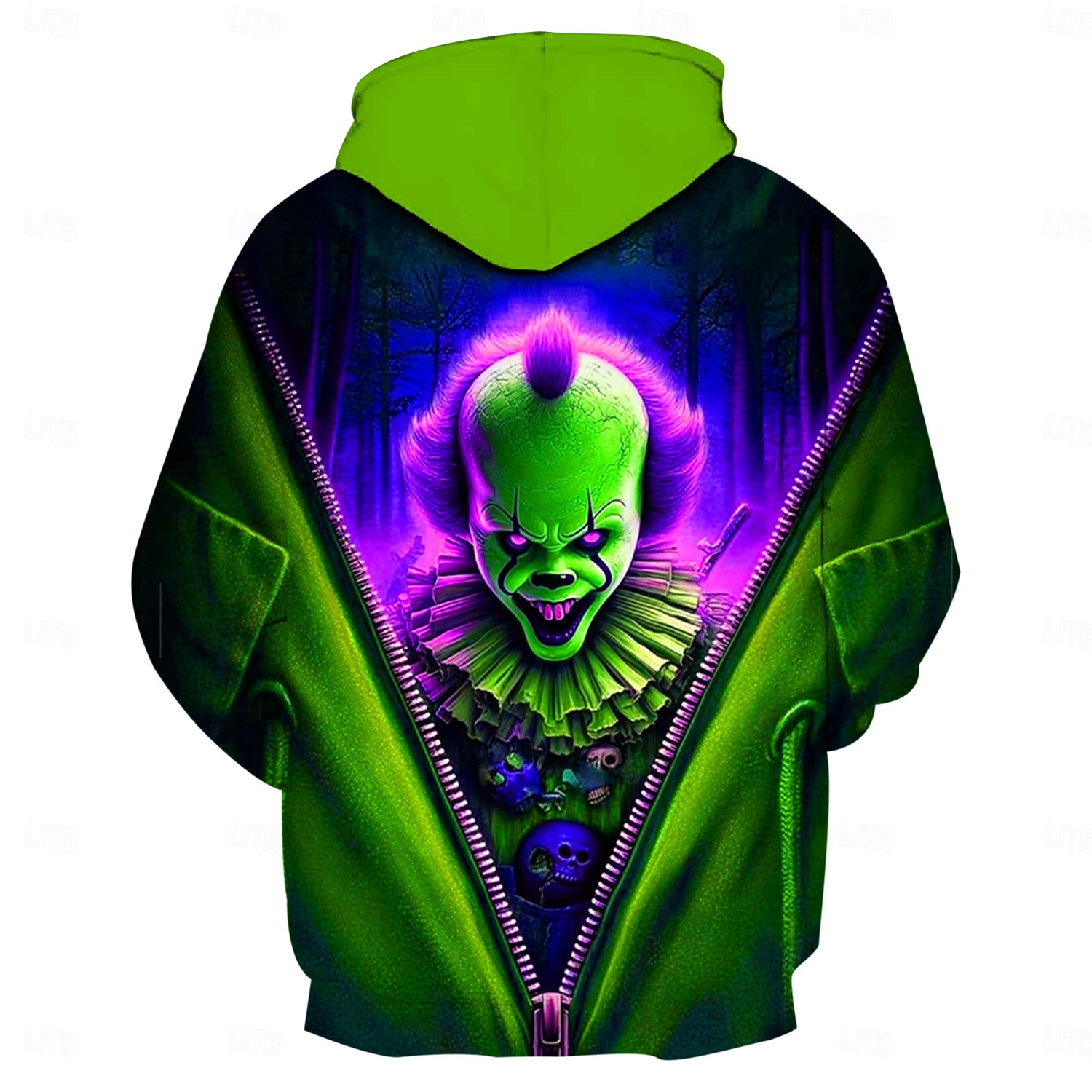 To Klaun Zabijácký klaun Kapuce Pullover předvečer Všech svatých 3D Grafika Pro Pro páry Pánské Dámské Dospělé předvečer Všech svatých Karneval Plesová maškaráda 3D tisk Párty Běžné / Denní 2025 - $24.99 –P5