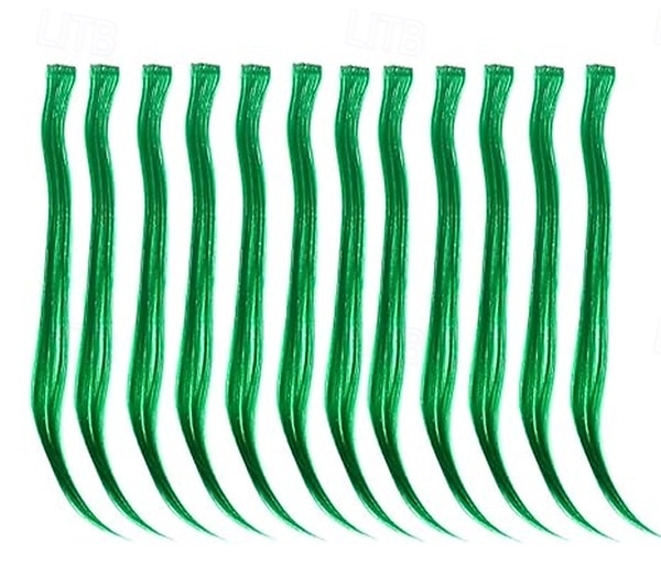 Liscio Forcine Capelli sintetici Lungo Estensione capelli Con clip 12 pz Resistente al calore Per donna del 2025 a $11.99 –P5