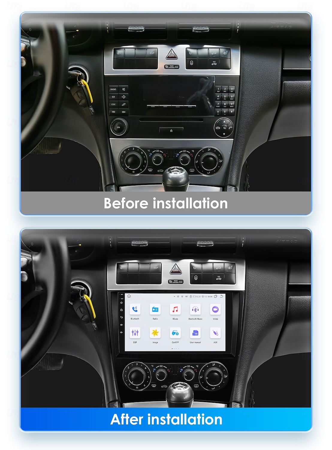 Car Radio Multimedia Player For 2004 - 2011 Mercedes Benz W203 W209 Android 9 inch Car Radio Multimedia Player GPS Navigation DSP Bluetooth HD Screen 2025 - $134.99 –P3