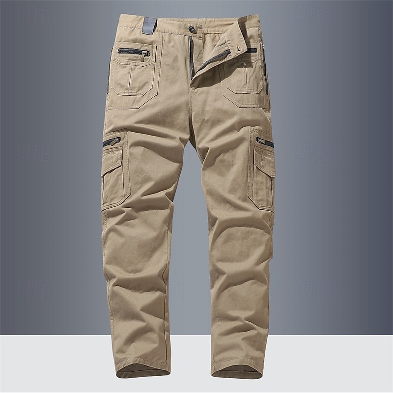 Per uomo Pantaloni cargo Pantaloni Bottoni Multi tasca Liscio Indossabile Esterno Giornaliero Campeggio e hiking Di tendenza Classico Nero Giallo del 2025 a $46.99 –P1