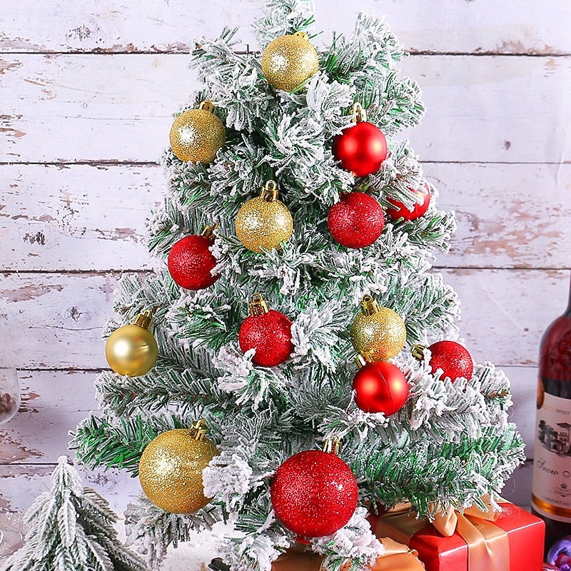 26 palline di Natale, decorazioni natalizie, palline infrangibili per albero di Natale da 4/5/6 cm, colorate decorazioni da appendere all'albero di Natale per la casa, le feste e l'esposizione in negozio del 2025 a $13.99 –P2