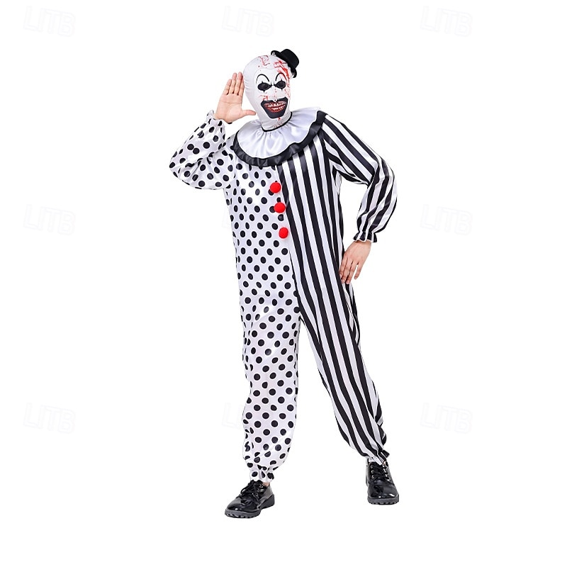 Art the Klaun předvečer Všech svatých Cosplay kostým Maškarní Hrozivější cosplay Dospělé Pánské Dámské předvečer Všech svatých Karneval Plesová maškaráda Výkon Párty předvečer Všech svatých 2025 - $40.99 –P5