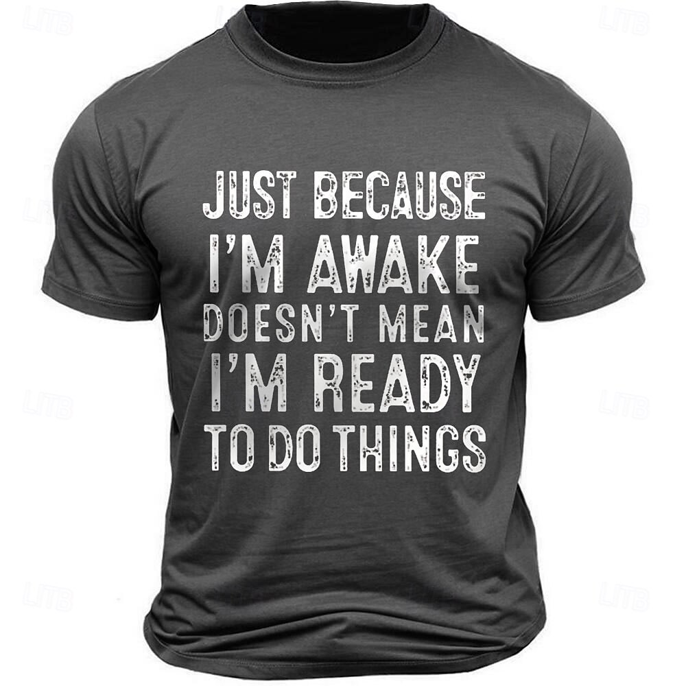 Homme Drôle impression de lettre T-shirt 100% Coton Manche Courte Graphique Chemise Noir Gris foncé Bleu de minuit T-shirt confortable Rue Sport en Plein Air Vêtements de créateurs de mode de 2025 ? $15.99 –P2