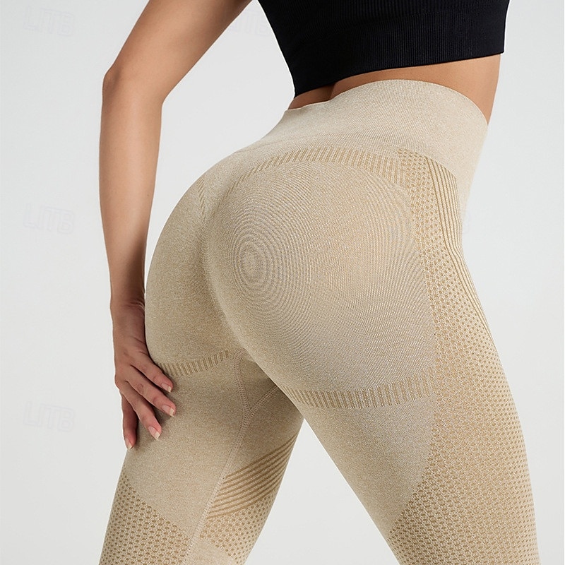 Dam Yogabyxor Yoga leggings Lappverk Hög midja Yoga Gymträning Pilates Trikåer Svart Rosa Armégrön Höst sporter Sportkläder Elastisk Smal 2025 - $12.99 –P18