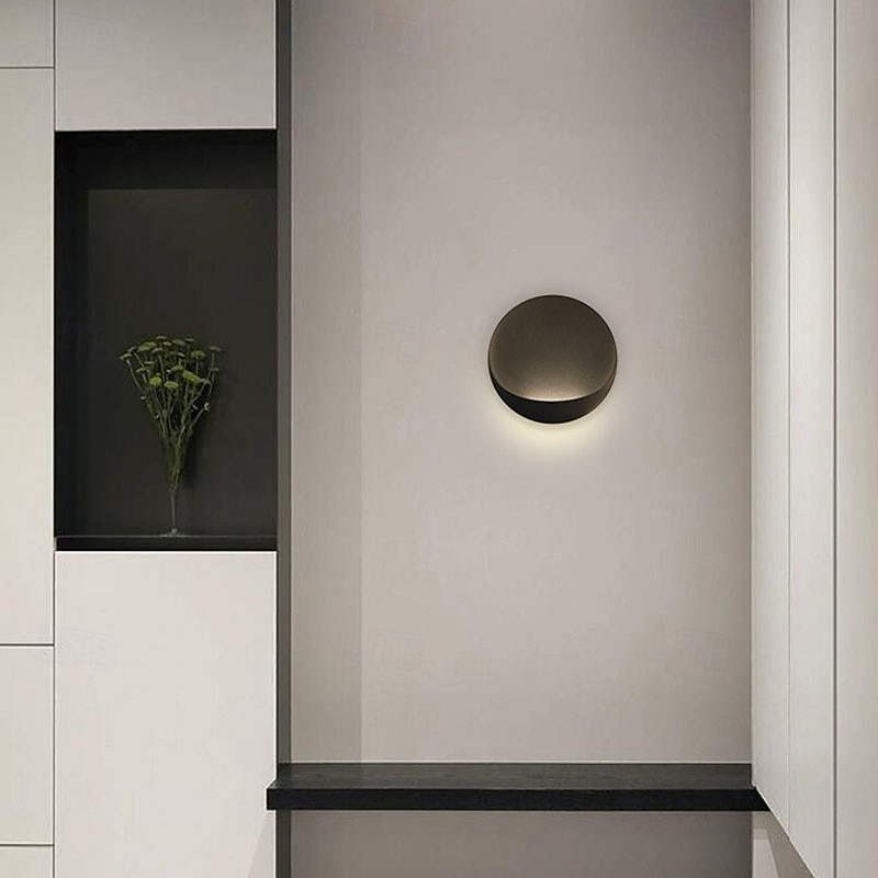 Modern Minimalist Round Aluminum LED Wall Sconce Lamp Indoor Modern Indoor Wall Lights Bedroom Metal Wall Light 110-240V 10W 2025 - $141.99 –P16