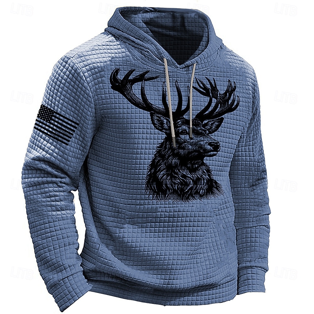 Felpa con Cappuccio Pumpkin Hand da Uomo Cappucci Waffle Vacanza Moda a Maniche Lunghe Cappuccio Vacanza Blu Marrone Tasca 3D Stampata Autunno Inverno Designer del 2026 a $36.99 –P4