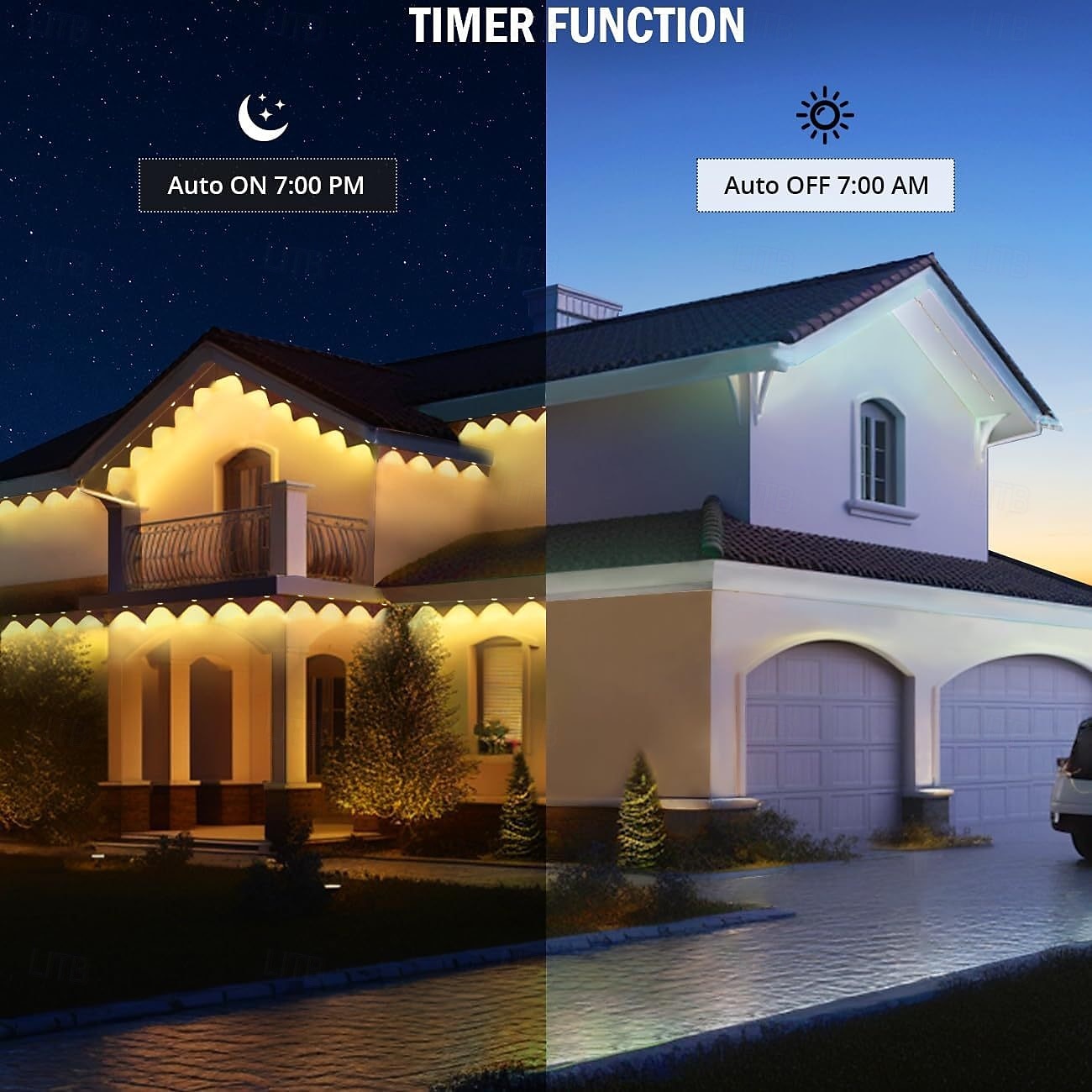 LED Smart Light Tuya WiFi Intelligent Waterproof RGBIC Eave Lights, Permanent Outdoor String Light Available in 10M 20LEDs 15M 30LEDs 30M 60LEDs and 45M 90LEDs 2025 - $97.99 –P5