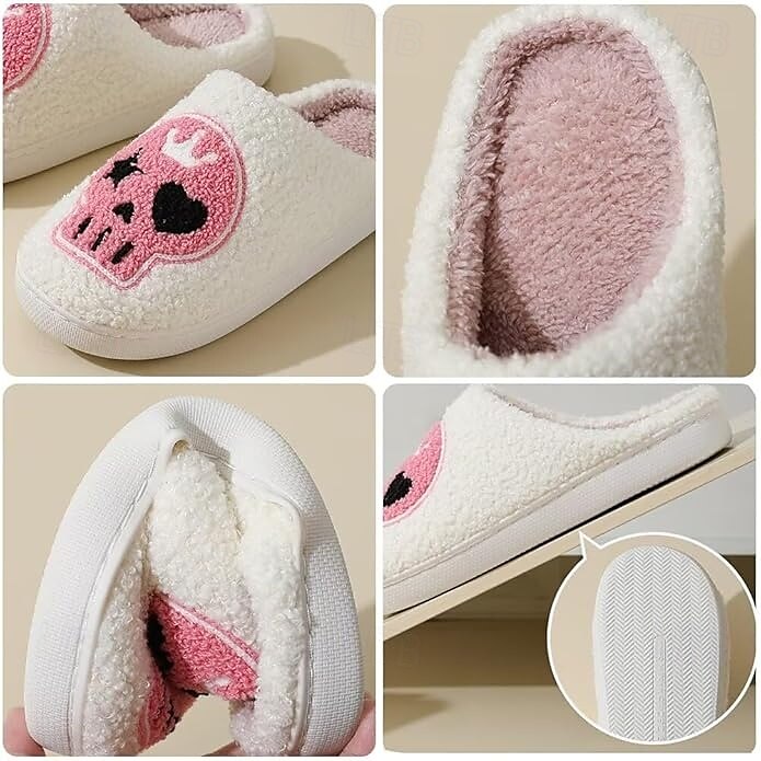 pantofole per cani con zucca dei cartoni animati di Halloween più pantofole in cotone antiscivolo spesso di velluto per interni&amp;calzature comode per coppie all'aperto del 2025 a $16.99 –P1