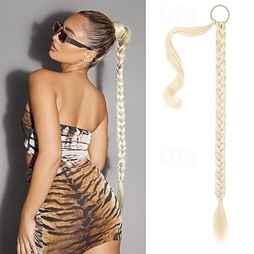 A cordoncino Code Soffice / Naturale / Facile da indossare Capelli sintetici Pezzo di capelli Estensione capelli Riccio Lungo Feste / Da sera / Festa / Serata del 2025 a $9.99 –P4