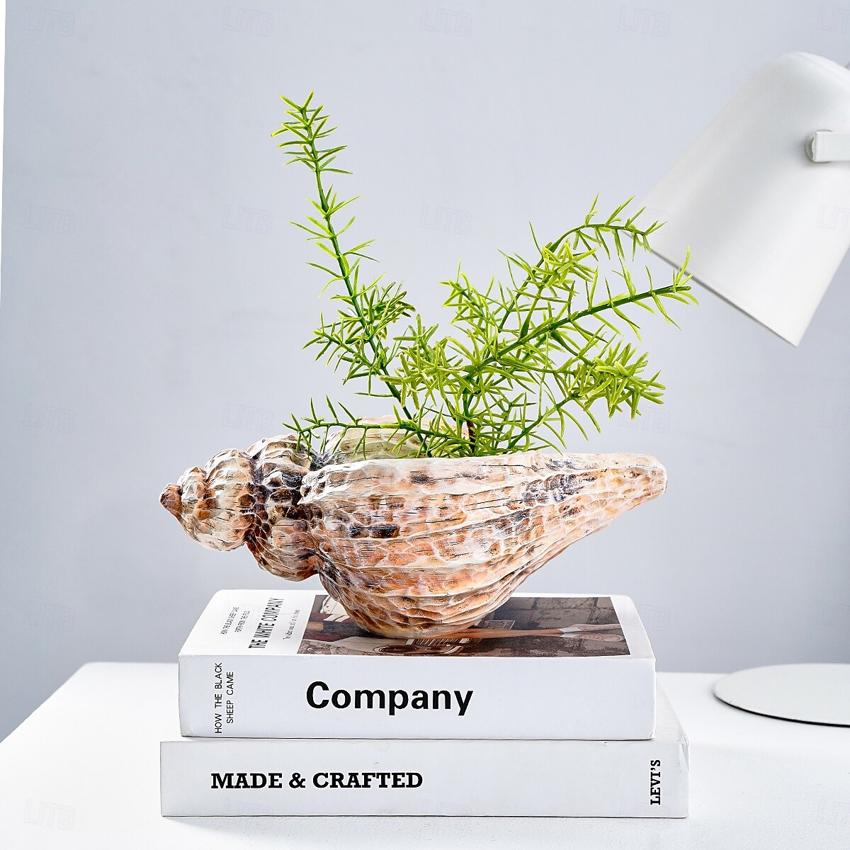 Seashell Shaped Resin Vase, 9.8-Inch Bohemian Tabletop Flower Vase, Indoor Decorative Hydroponic Planter for Home Decor and Gifts 2025 - $14.49 –P1