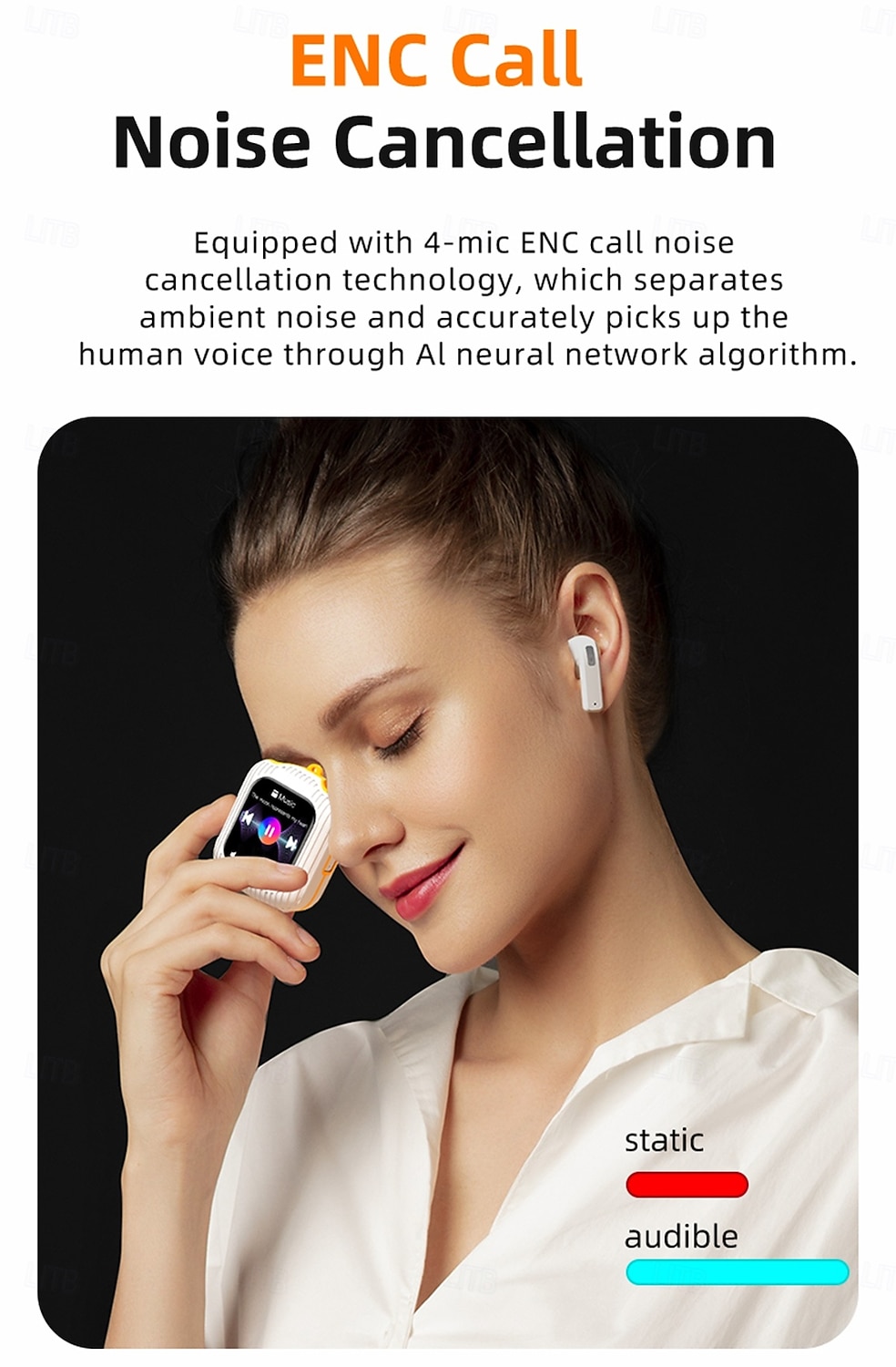 Cuffie True Wireless K8 TWS Auricolari In-Ear Bluetooth 5.3 Stereo Ricarica Rapida ENC Cancellazione del Rumore Ambientale Touch Screen Auricolari TWS del 2025 a $52.99 -P11