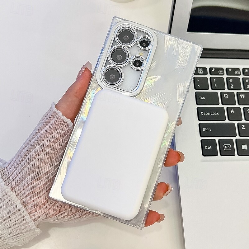 телефон Кейс для Назначение S24 Ultra S24 Plus S24 ФЭ S23 Ultra А55 А35 А25 А15 5Г A54 S25 Ультра Кейс на заднюю панель Магнитный Поддержка беспроводной зарядки Защита от удара Ретро Покрытие 2025 - $15.99 –P5