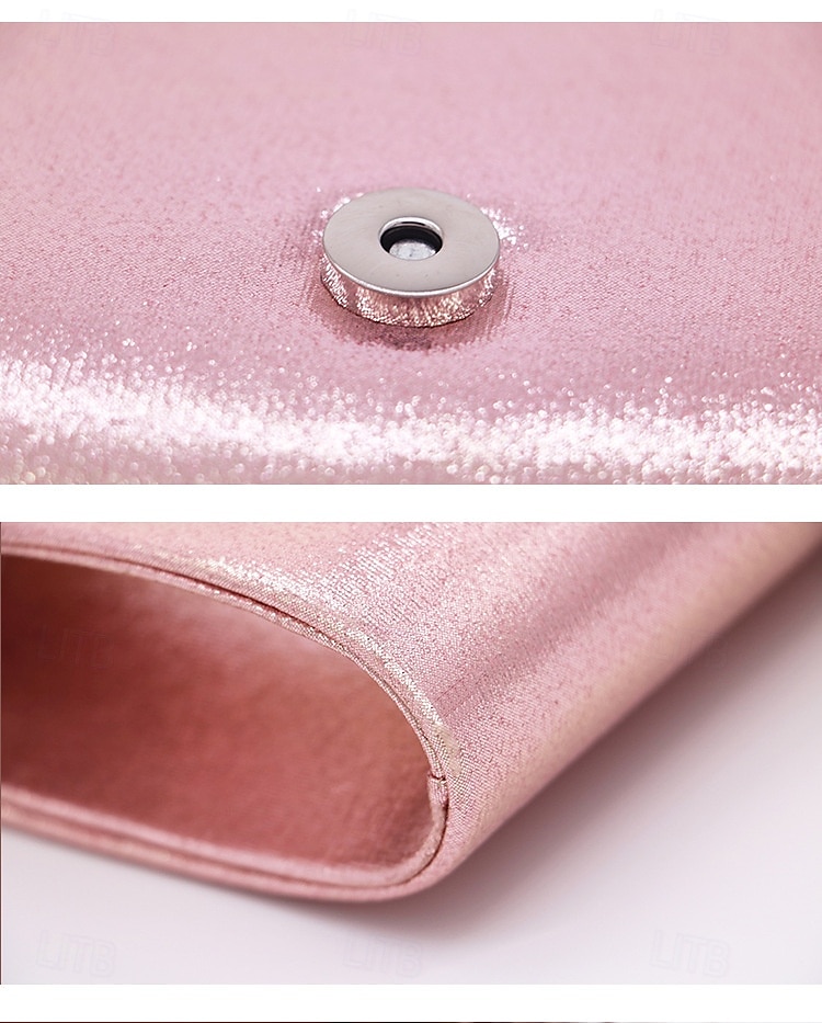 női crossbody táska clutch táskák pu bőr esti menyasszonyi esküvőre láncos csillogó fényű divat ezüst fekete rózsaszínben 2025 - $24.99 –P3
