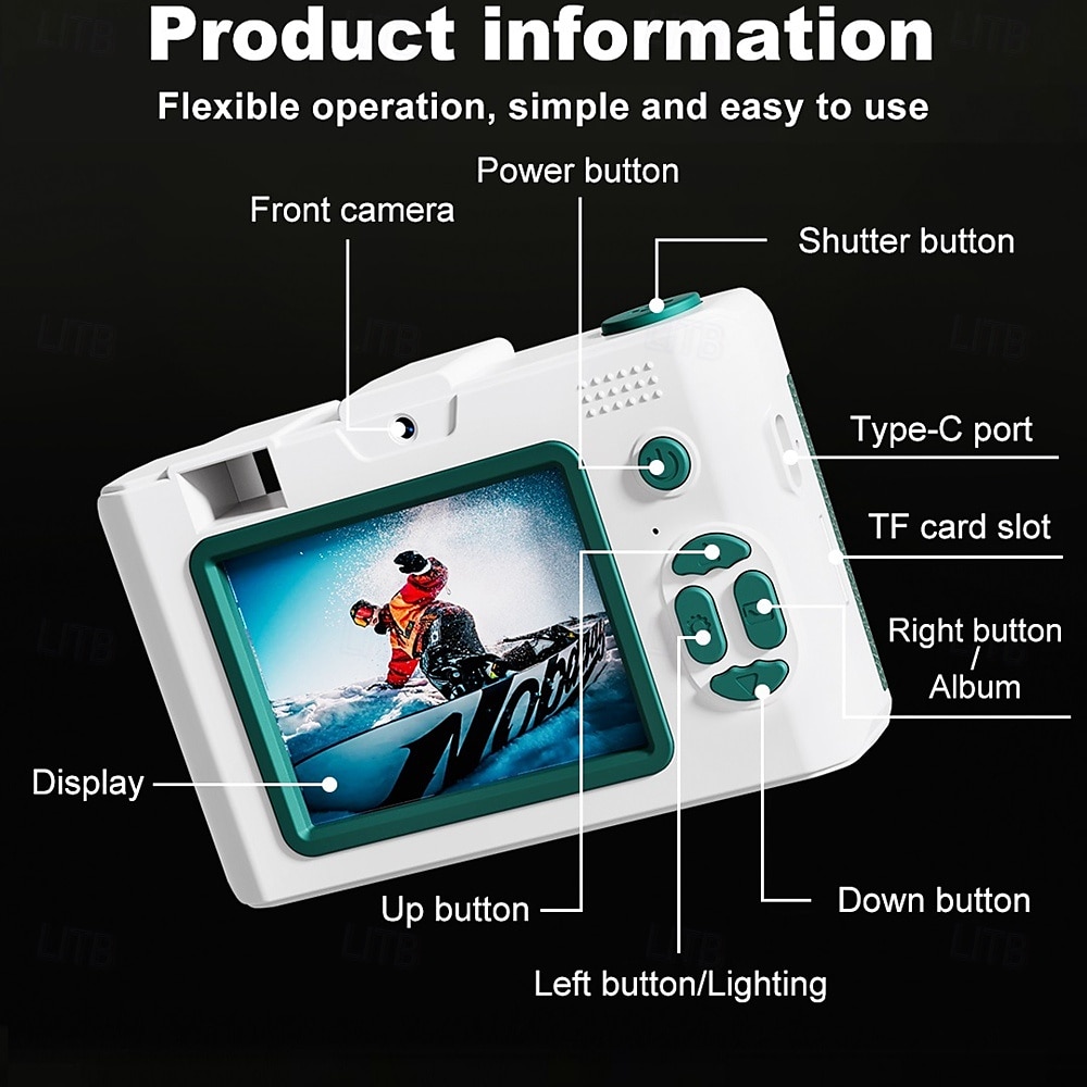 4k retro digitale camera vlogcamera wifi met 2,4 lcd hd-scherm 1080p 16x compacte digitale zoomcamera groothoek point-and-shootcamera 2025 - $43.99 –P18