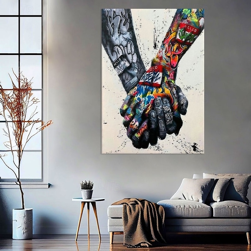 Straßenkunst-Ölgemälde, handgefertigt, abstrakt, Straßenarthritis-Gemälde auf Leinwand, Pop-Art, strukturiertes Ölgemälde, handgemalt, Pop-Art, moderne Wandkunst, handgemaltes Kunstwerk für 2025 - $217.09 –P10