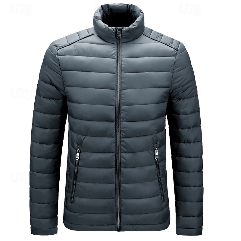 Men's Quilted Jacket Puffer Jacket Puffer Winter Jacket Winter Puffer Coat Spring Winter Outdoor Insulated Packable Lightweight Outerwear Lightweight Puffer Jacket Puffy Coat Full Zip Fishing 2026 - $56.99 –P8