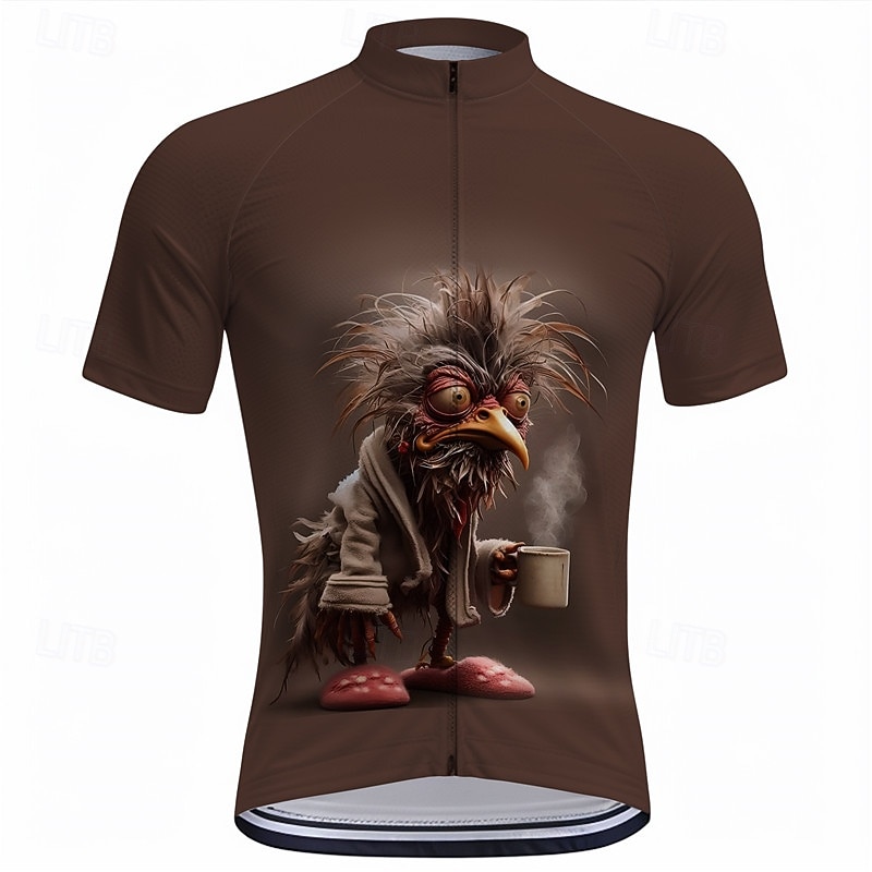 Per uomo Maglia da Ciclismo Animale Cartoni animati Manica Corta Bicicletta Maglietta Top con 3 tasche posteriori Mountain Bike MTB Ciclismo su strada Asciugatura Rapida Cerniera Frontale Assorbente del 2026 a $30.99 –P6
