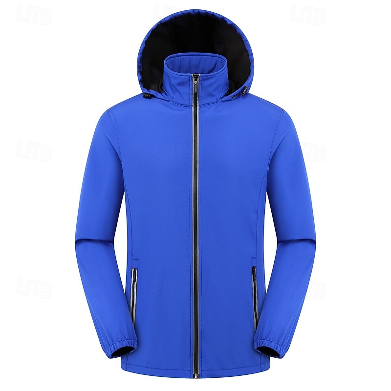 Men's Softshell Jacket Hiking Jacket Outdoor Windproof Quick Dry Lightweight Jacket Windbreaker Jacket Traveling Black White Red Navy Blue Royal Blue 2025 - $42.99 –P18