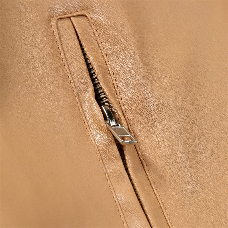 Herren Kunstlederjacke Hemdjacke übergangsjacke Bikerjacke Urlaub Täglich Winddicht Warm Tasche Herbst Winter Einfach Mode Klassisch Stehkragen Regulär Kunstleder Schwarz Khaki Jacken 2026 - $41.99 –P8