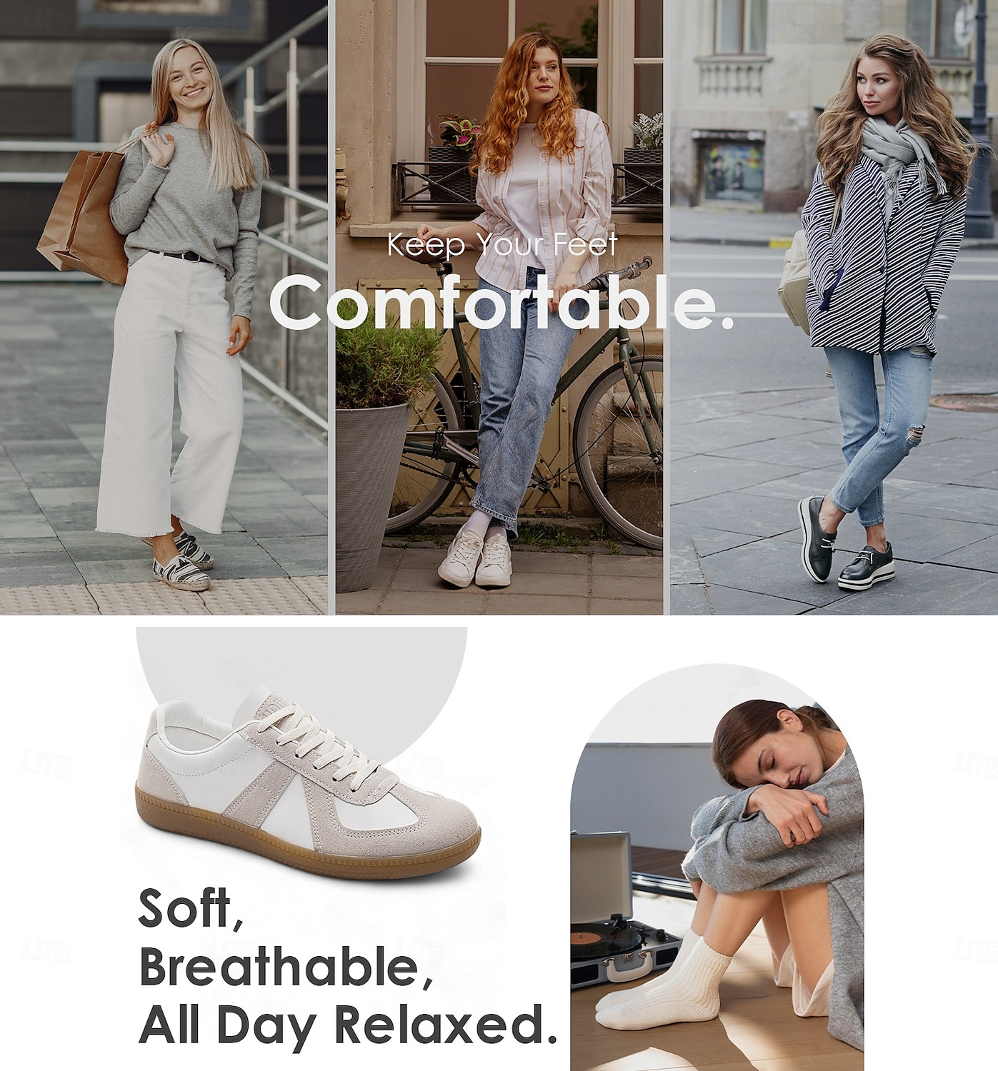 damsneakers i retro vit mocka och läder - avslappnade gympaskor för vardagskomfort 2025 - $34.99 –P1