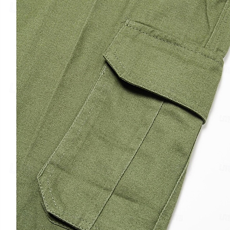 Bărbați Pantaloni Scurți Cargo Pantaloni Scurți Nasturi Multi Buzunare Simplu Purtabil Scurt În aer liber Zilnic Camping și drumeții Modă Clasic Verde Militar Trifoi 2025 - $13.99 –P9
