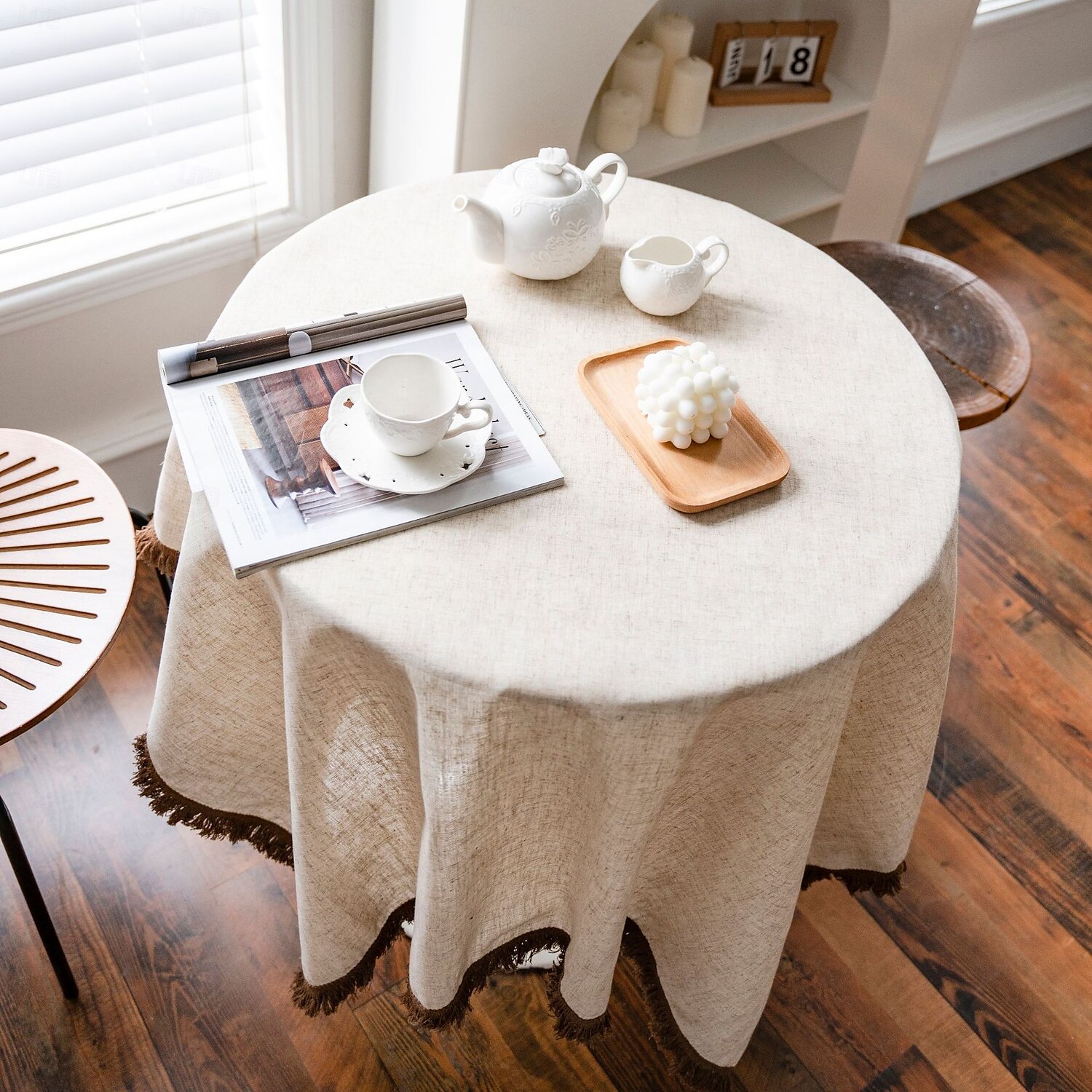 nappes rondes élégantes et durables, parfaites pour les tables de salle à manger et de cuisine, idéales pour un usage quotidien ou des occasions spéciales de 2025 ? $23.99 –P2