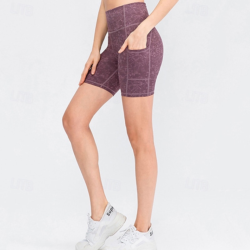 Femmes Shorts de gym Shorts de yoga Shorts d'entraînement avec Poche Téléphone Taille haute Pilates Entraînement en salle Entraînement Shorts Graphique Gris foncé Noir Vert foncé Spandex Des sports de 2026 ? $18.99 –P8