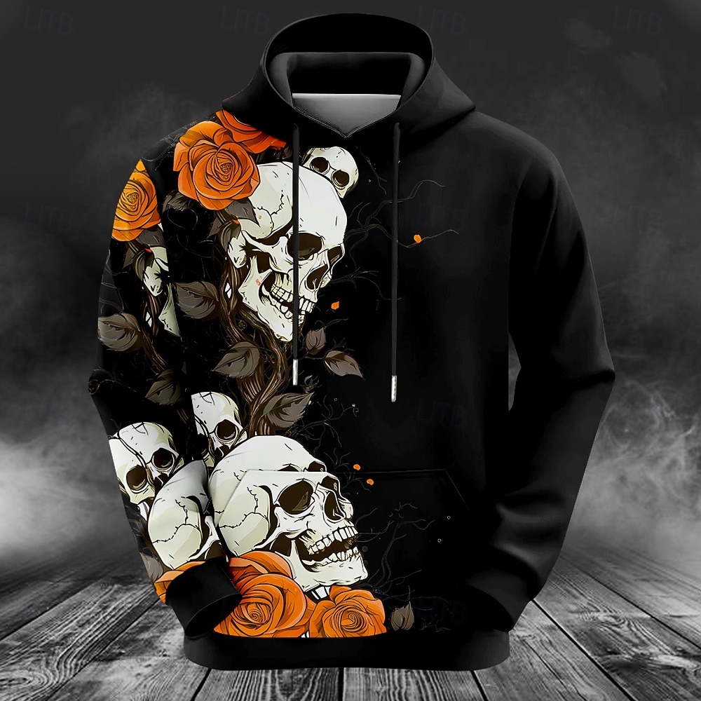 Bloemenpompoen Mannenmode 3D Print Hoodie Vakantieclub Hoodies Wit Rood Capuchon Pocket 3D Print Herfst Winter Designer Hoodie Sweatshirt 2026 - $33.99 –P7