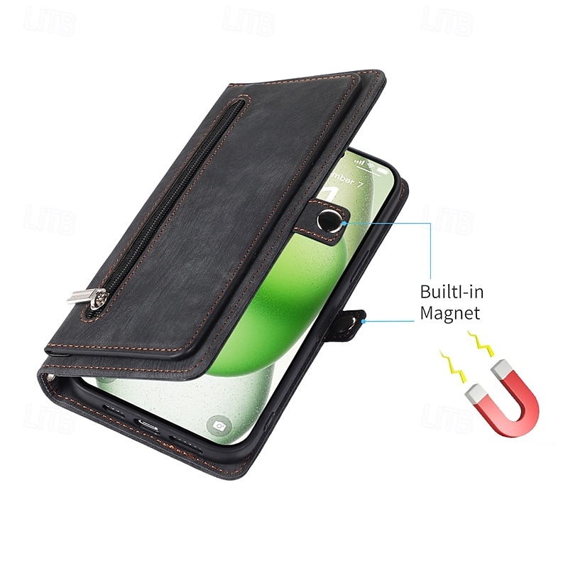 teléfono Funda Para iPhone 16 Pro Max Plus iPhone 15 Pro Max Plus iPhone 14 13 12 11 Pro Max Plus Funda Trasera con Soporte Magnética con cordón Retro TPU Cuero de PU 2025 - $21.99 –P7