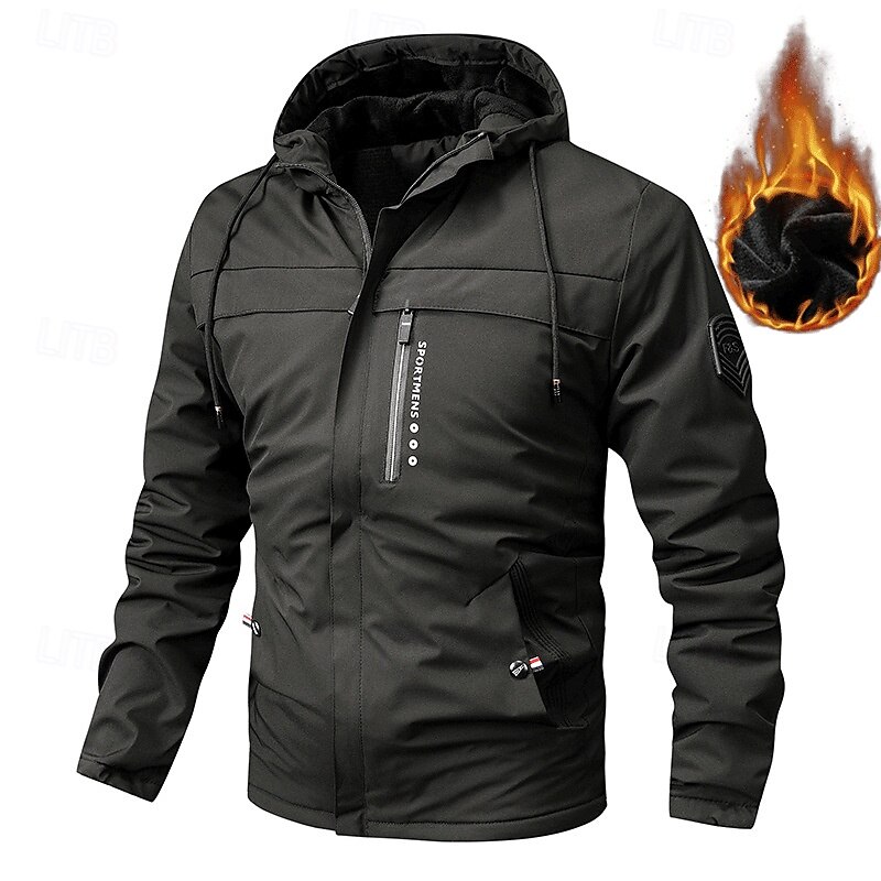 Per uomo Giacca in pile da escursione Inverno All'aperto Tenere al caldo Fodera di vello Giacche in pile Cerniera intera Scalate Campeggio / Escursionismo / Speleologia Viaggi Nero Bianco Verde del 2025 a $39.99 –P8